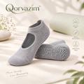 Qorvazim™ Non-Slip Yoga Socks, Breathable Ribbed Ballet Grip Socks for Pilates, Barre &amp; Studio Workouts